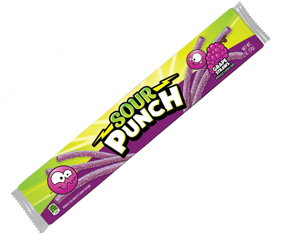 Sour Punch Grape Straws

