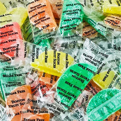 Sugar Free Boston Fruit Slices Individually Wrapped Assorted 8 oz Bag