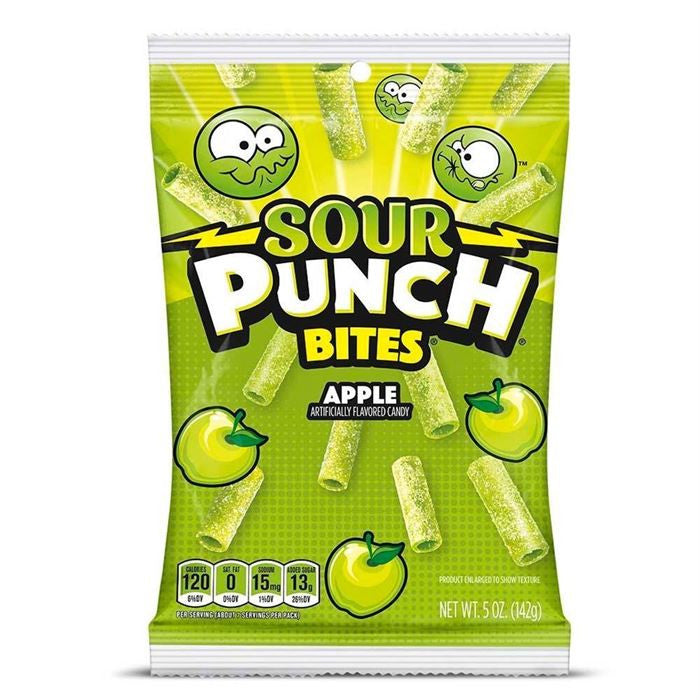 Sour Punch Bites Green Apple 5 oz Bag