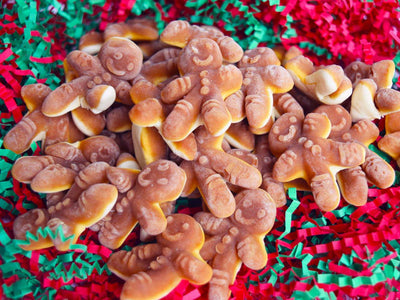 Gummi Gingerbread Men on Christmas Confetti