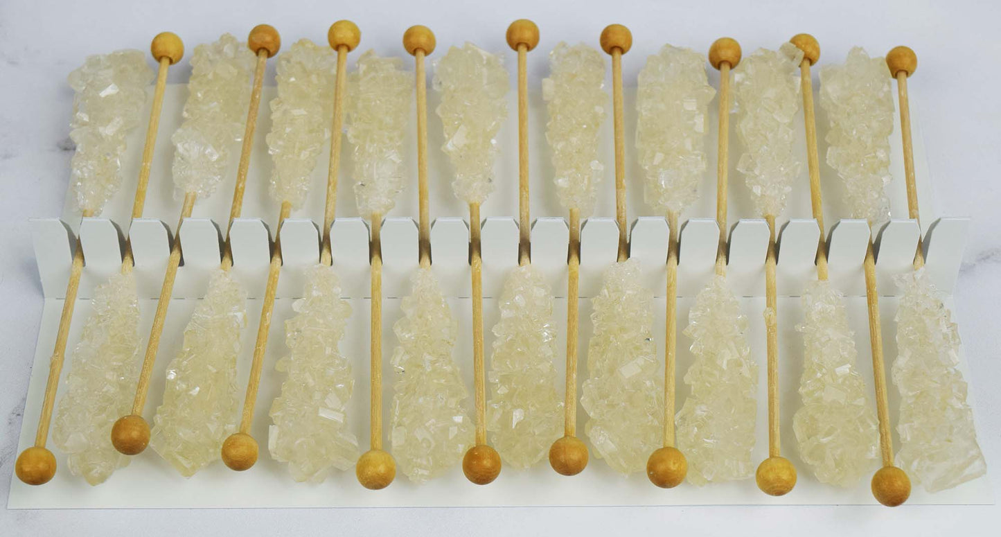 White Rock Candy Swizzle Sticks - 18 Count